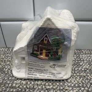 California Creations 10302 Country Barn Ready‎ To Paint Christmas Village